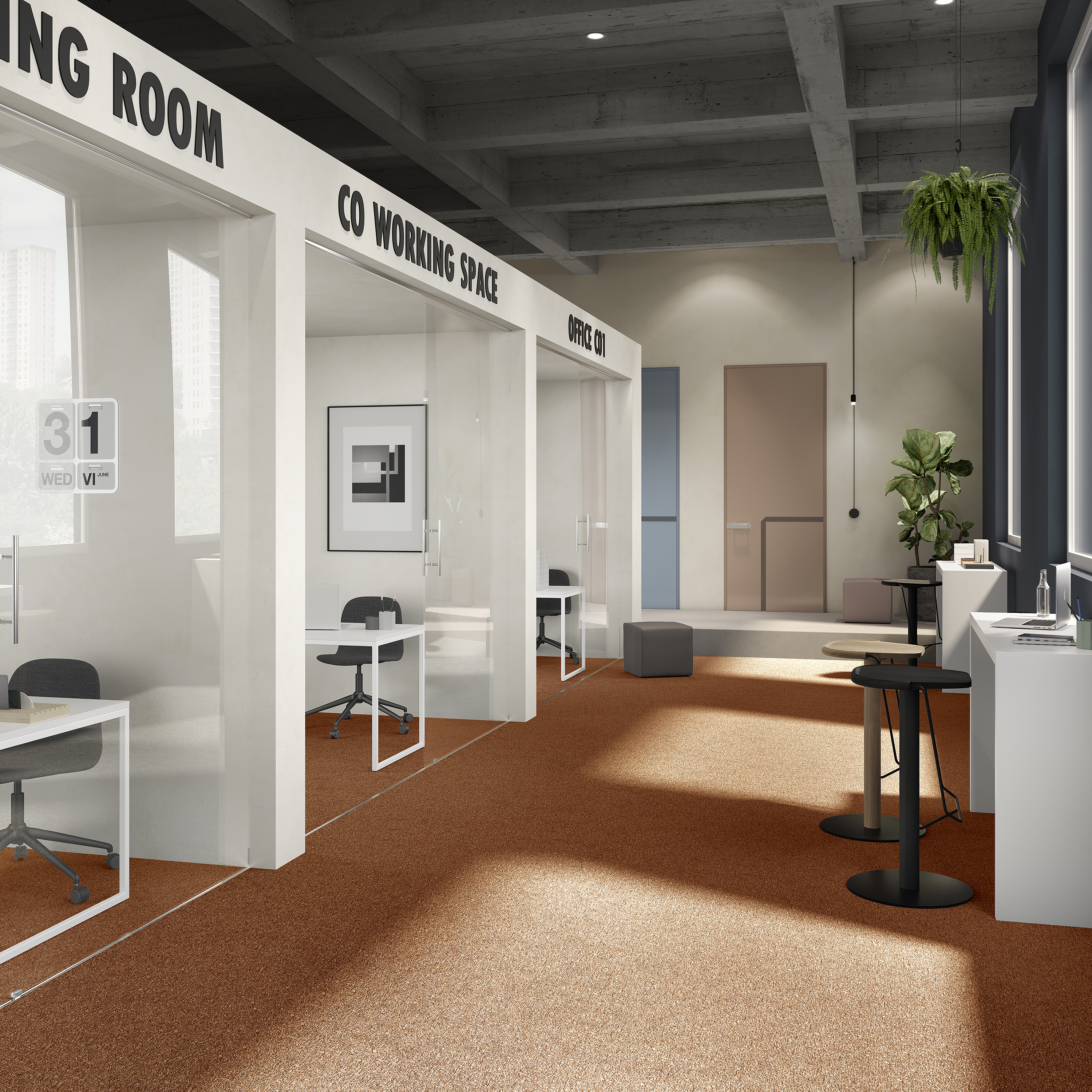 Ковровая плитка Medusa Tile 84 (500*500*5 мм) — купить в Благовещенске