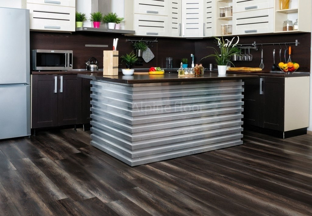 Кварцвиниловая плитка "Alpine Floor" Орех Темный  (1219*184*2мм) — купить в Благовещенске