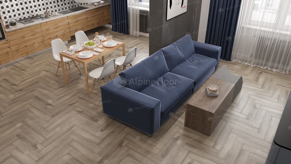 Виниловая плитка "Alpine Floor" Parquet LVT Дуб Исида (590*118*2,5 мм) — купить в Благовещенске