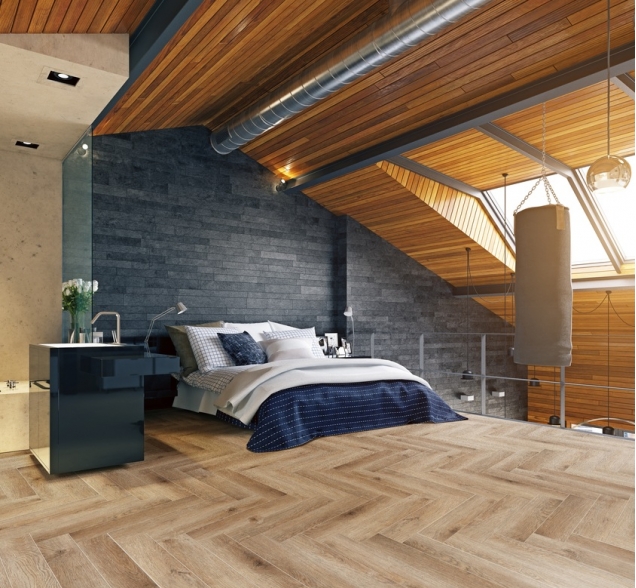 Виниловый ламинат SPC "Cronafloor" Herringbone Дуб Монпелье (640*128*4,5 мм) — купить в Благовещенске