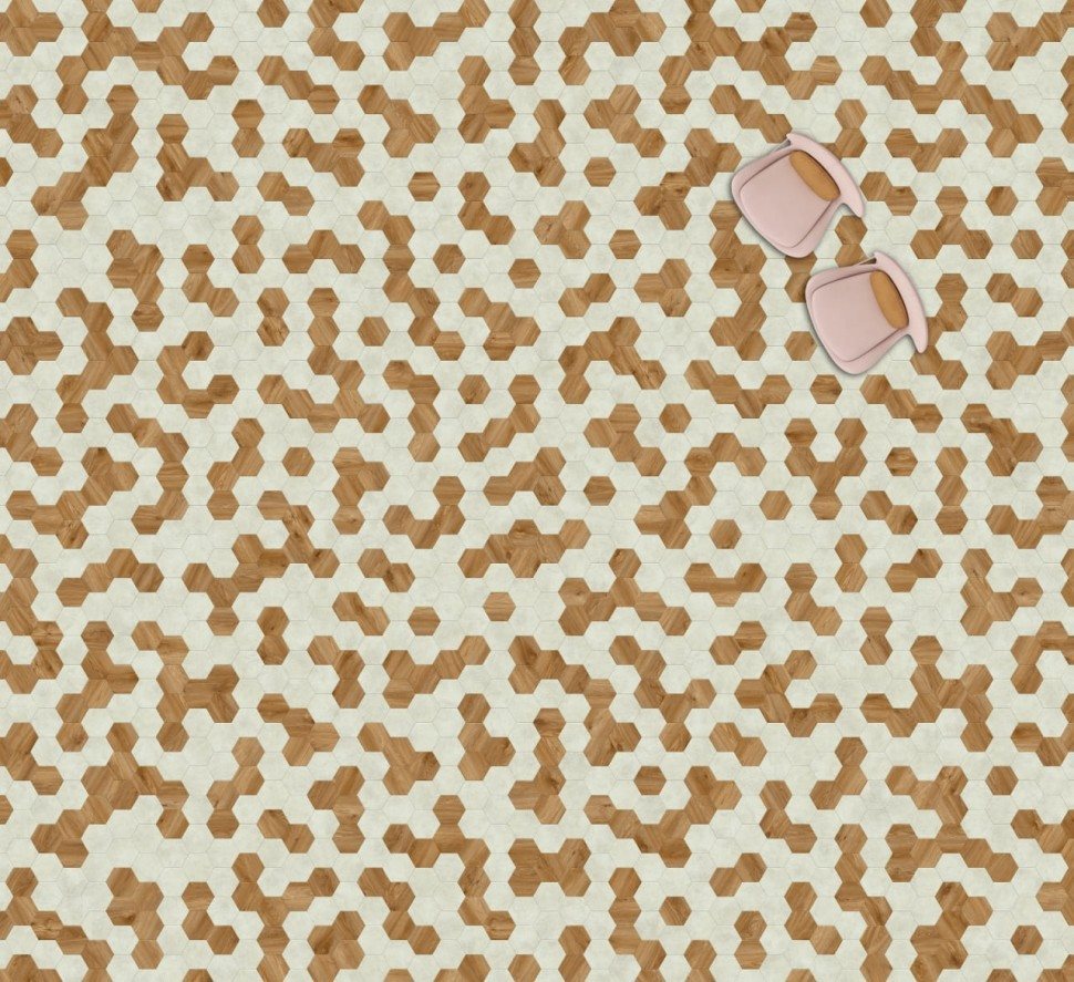 Виниловая плитка "Moduleo" Moods Hexagon 322 (226,32*196*2,5 мм) — купить в Благовещенске