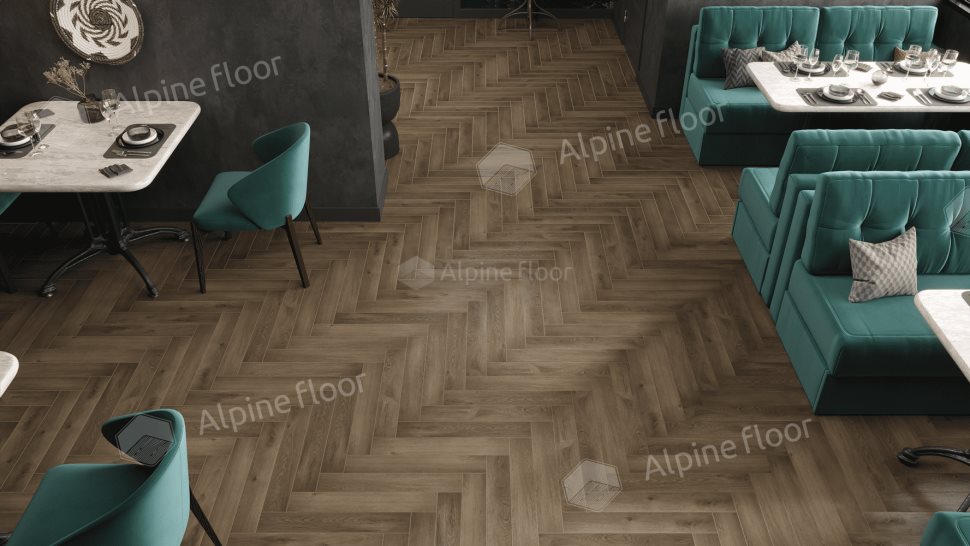 Ламинат "Alpine Floor" Herringbone 12 PRO Дуб Анжу (606*101*12 мм) — купить в Благовещенске