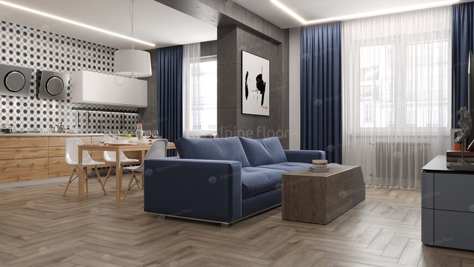 Виниловая плитка "Alpine Floor" Parquet LVT Дуб Исида (590*118*2,5 мм) — купить в Благовещенске