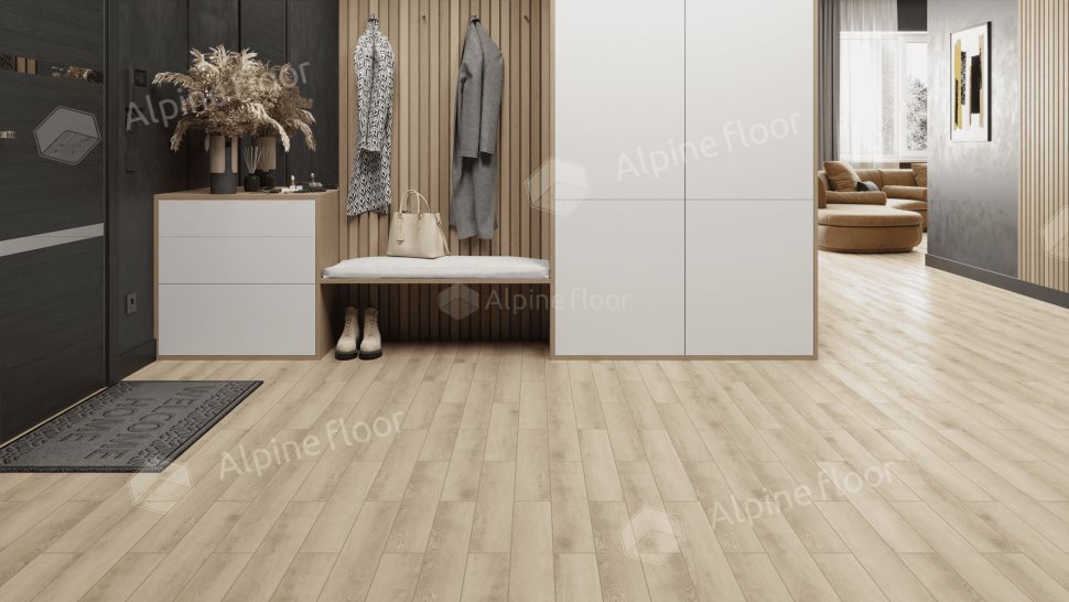 Ламинат "Alpine Floor" Herringbone 12 PRO Дуб Орлеан (606*101*12 мм) — купить в Благовещенске