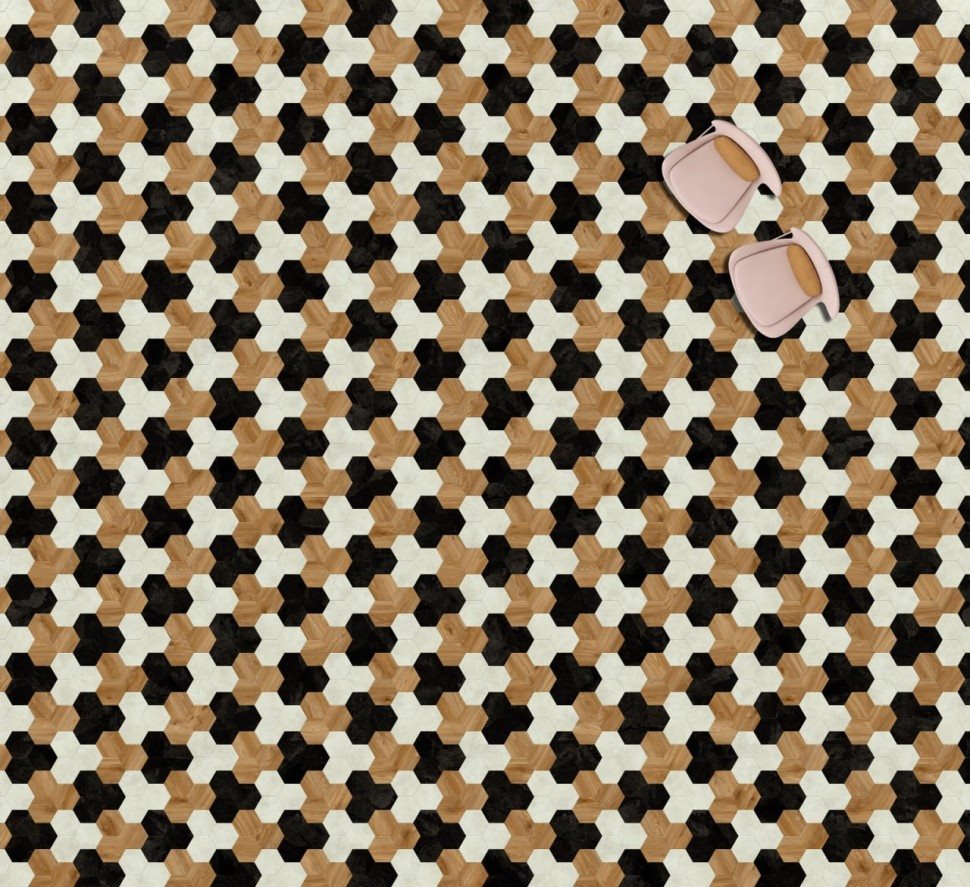 Виниловая плитка "Moduleo" Moods Hexagon 354 (226,32*196*2,5 мм) — купить в Благовещенске