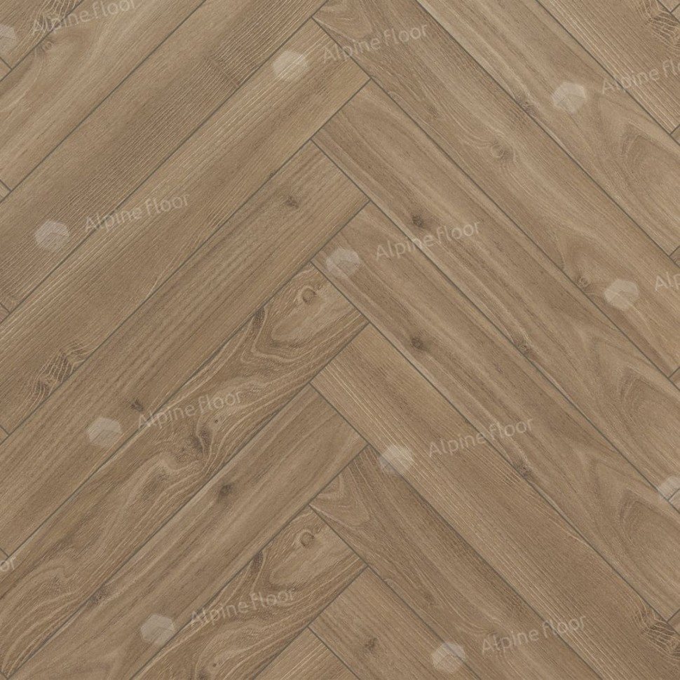 Ламинат "Alpine Floor" Herringbone 12 Дуб Калабрия (600*100*12 мм) — купить в Благовещенске