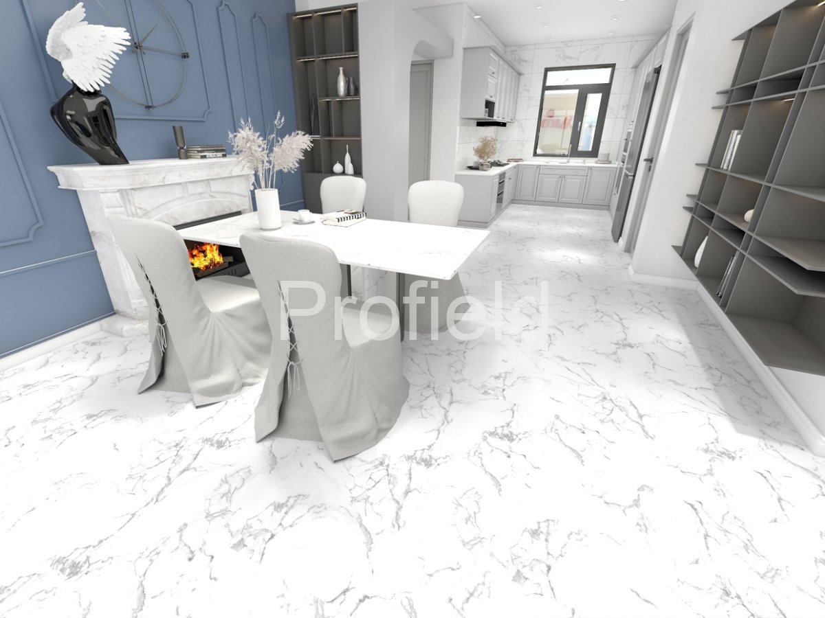 HSPC ламинат "Profield" Камень белый (610*305*5,5 мм) — купить в Благовещенске