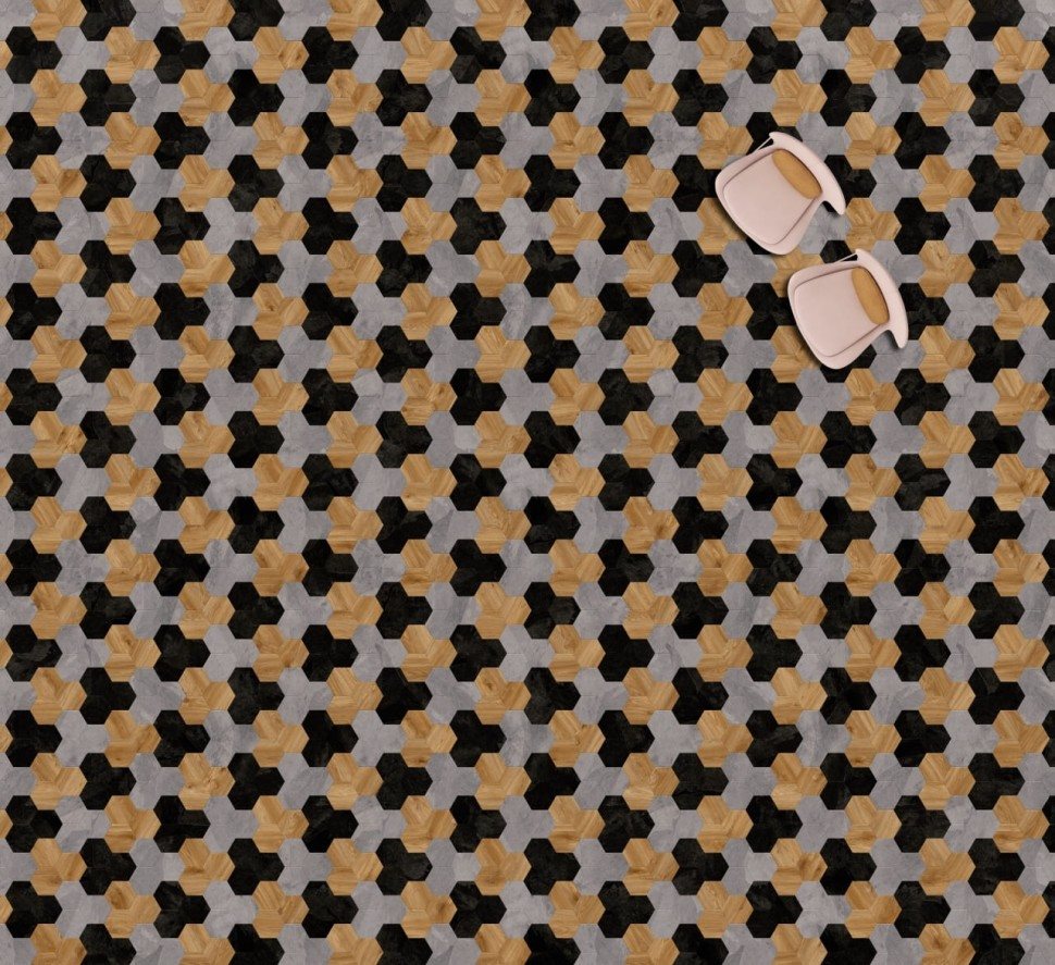 Виниловая плитка "Moduleo" Moods Hexagon 353 (226,32*196*2,5 мм) — купить в Благовещенске