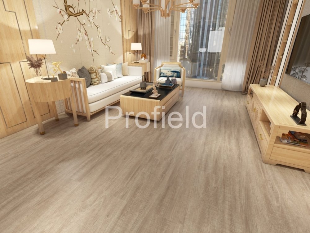 HSPC ламинат "Profield" Тик натуральный (1200*228*5,5 мм) — купить в Благовещенске