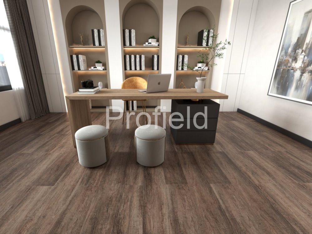 HSPC ламинат "Profield" Дуб темный (1200*228*5,5 мм) — купить в Благовещенске