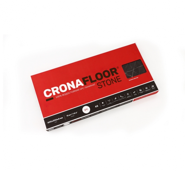 SPC ламинат "CronaFloor" Stone 4V Ноче (600*300*4 мм) — купить в Благовещенске