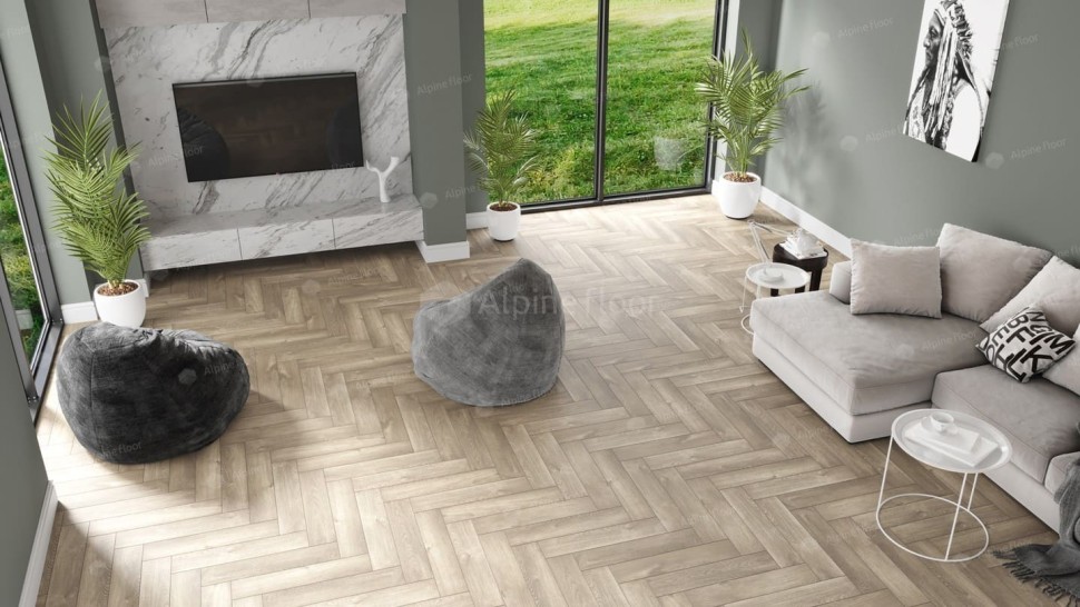Виниловая плитка "Alpine Floor" Parquet LVT Дуб Натуральный Отбеленный (590*118*2,5 мм) — купить в Благовещенске