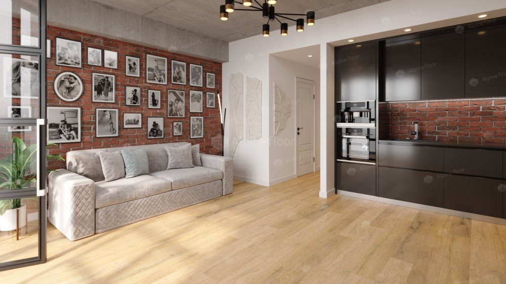 SPC Ламинат "Alpine Floor" Дуб медовый (1220*183*8 мм) — купить в Благовещенске