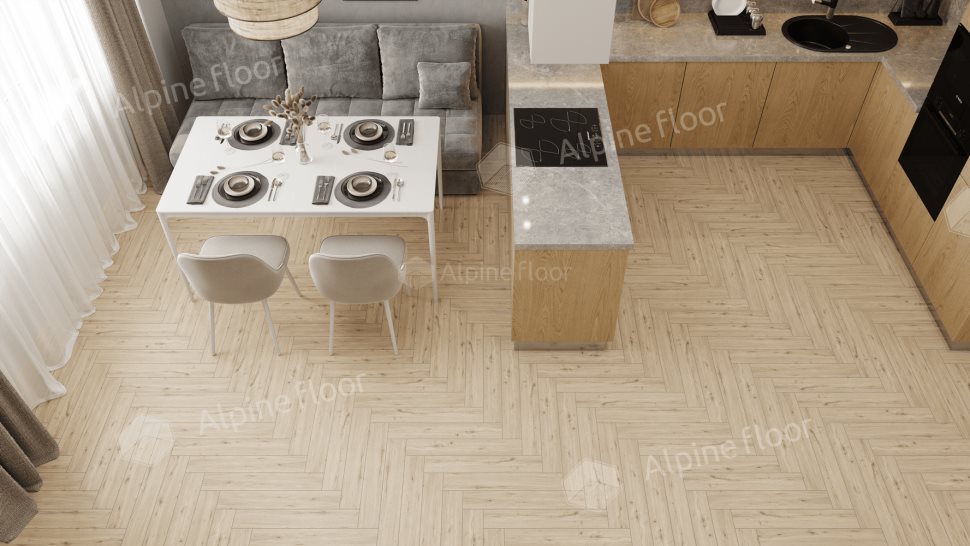 Ламинат "Alpine Floor" Herringbone 12 PRO Дуб Лион (606*101*12 мм) — купить в Благовещенске