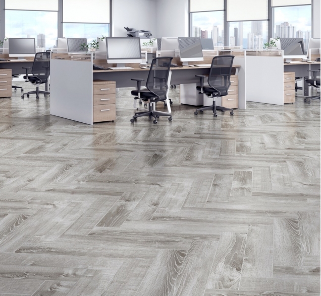 Виниловый ламинат SPC "Cronafloor" Herringbone Дуб Страсбург (640*128*4,5 мм) — купить в Благовещенске