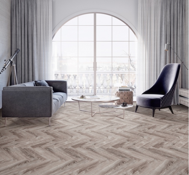 Виниловый ламинат SPC "Cronafloor" Herringbone Дуб Тулон (640*128*4,5 мм) — купить в Благовещенске