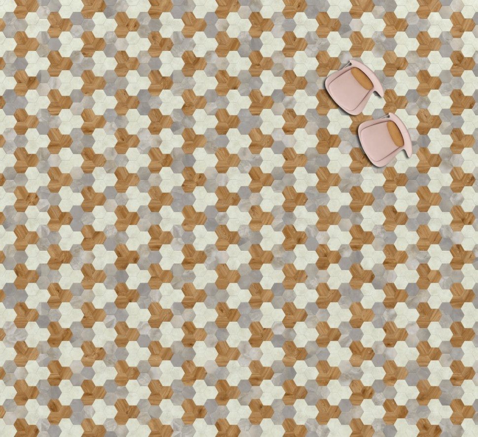 Виниловая плитка "Moduleo" Moods Hexagon 351 (226,32*196*2,5 мм) — купить в Благовещенске