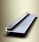 Профиль алюминиевый накладной рифленный ступенчатый (черный)