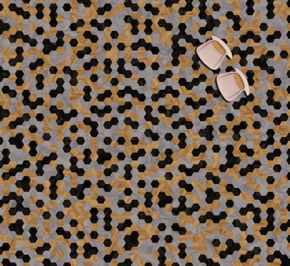 Виниловая плитка "Moduleo" Moods Hexagon 343 (226,32*196*2,5 мм) — купить в Благовещенске