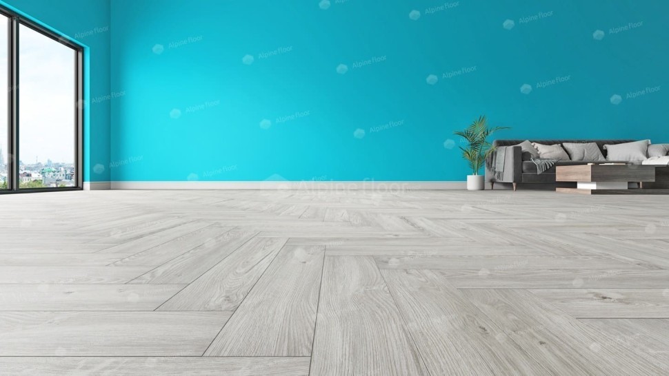 Виниловая плитка "Alpine Floor" Parquet LVT Снежный (590*118*2,5 мм) — купить в Благовещенске