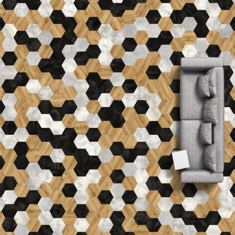 Виниловая плитка Big Hexagon 260 (452,64*392*2,5 мм) — купить в Благовещенске