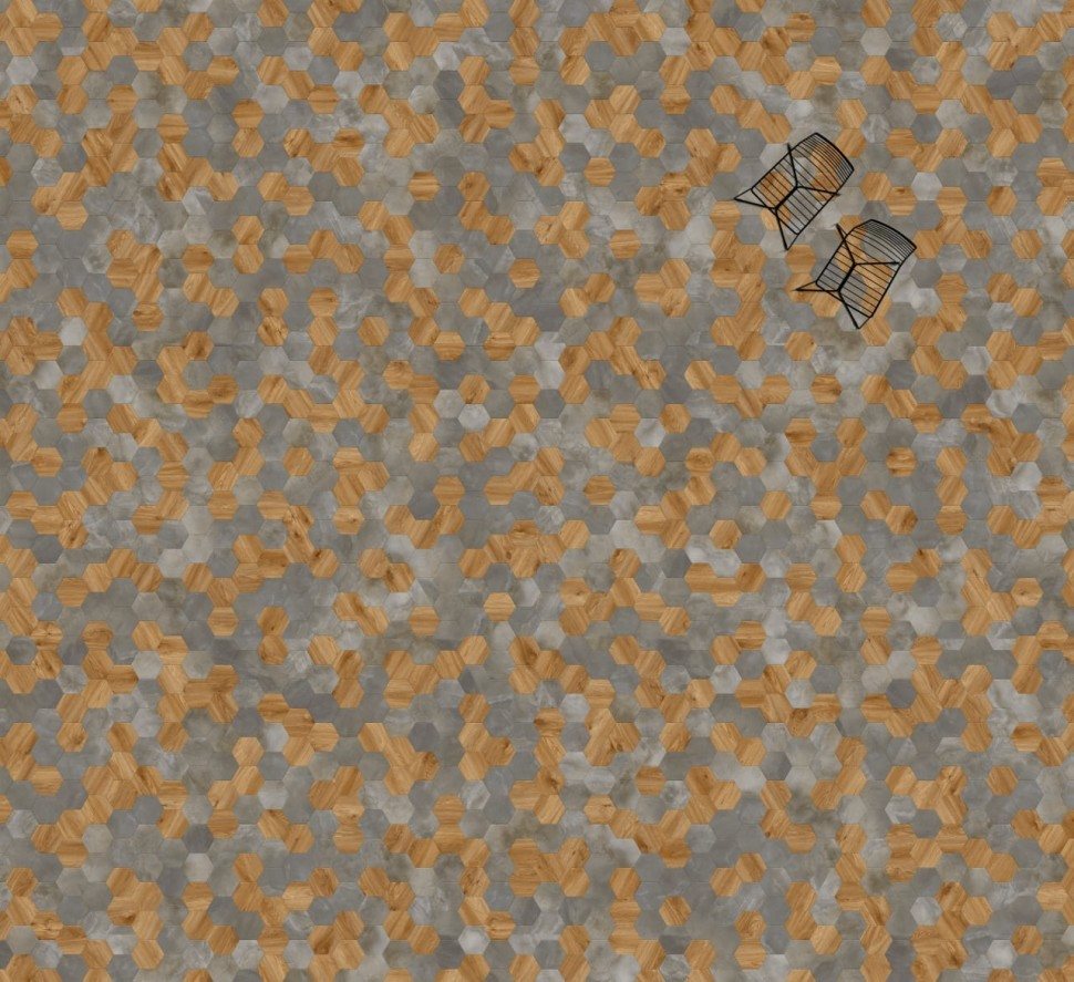 Виниловая плитка "Moduleo" Moods Hexagon 323 (226,32*196*2,5 мм) — купить в Благовещенске