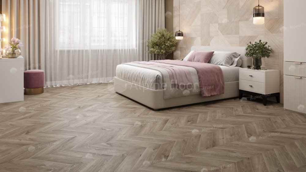 LVT плитка "Alpine Floor" Дуб Натуральный Отбеленный (555*127*2,5 мм) — купить в Благовещенске