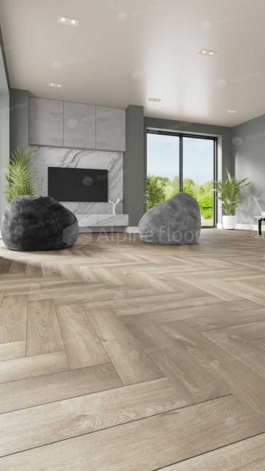 Виниловая плитка "Alpine Floor" Parquet LVT Дуб Натуральный Отбеленный (590*118*2,5 мм) — купить в Благовещенске