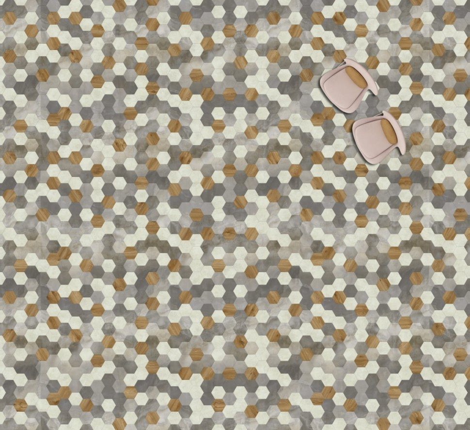 Виниловая плитка "Moduleo" Moods Hexagon 348 (226,32*196*2,5 мм) — купить в Благовещенске