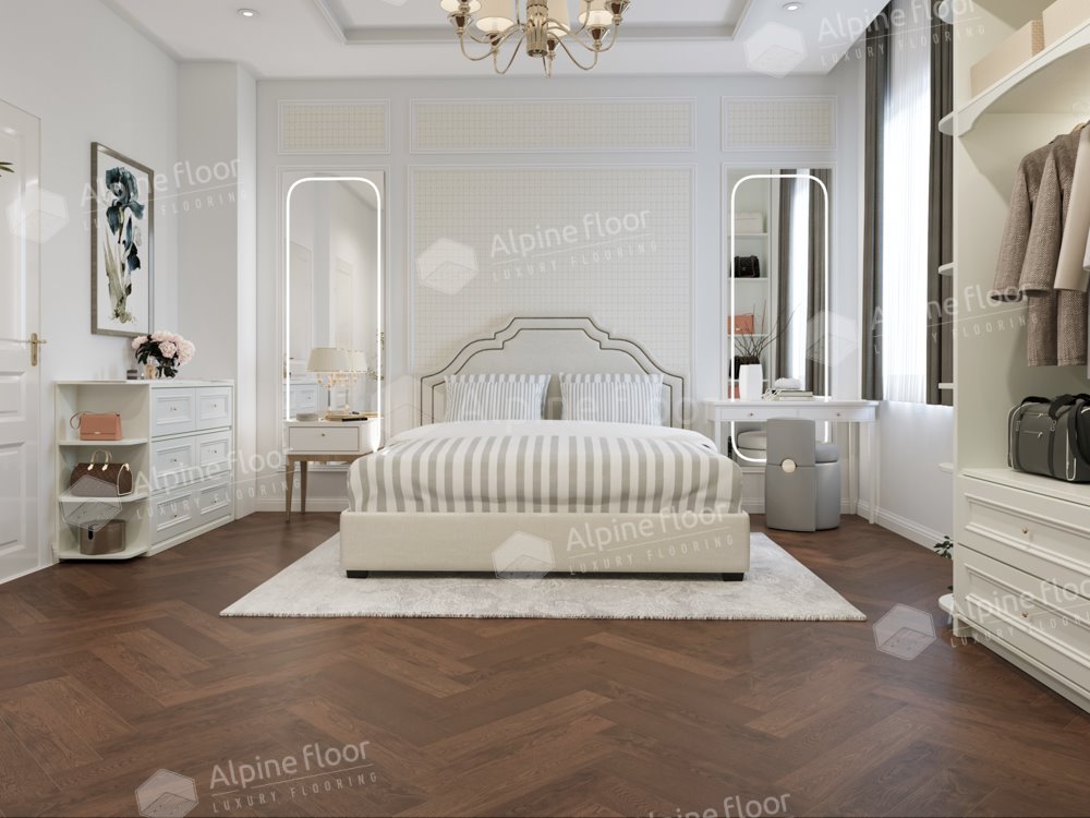 Инженерная доска "Alpine Floor" Дуб Браун (600*120*12 мм) — купить в Благовещенске