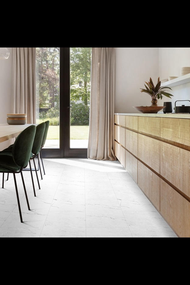 Замковая ПВХ плитка Carrara Marble 112 (610*303*5 мм) — купить в Благовещенске