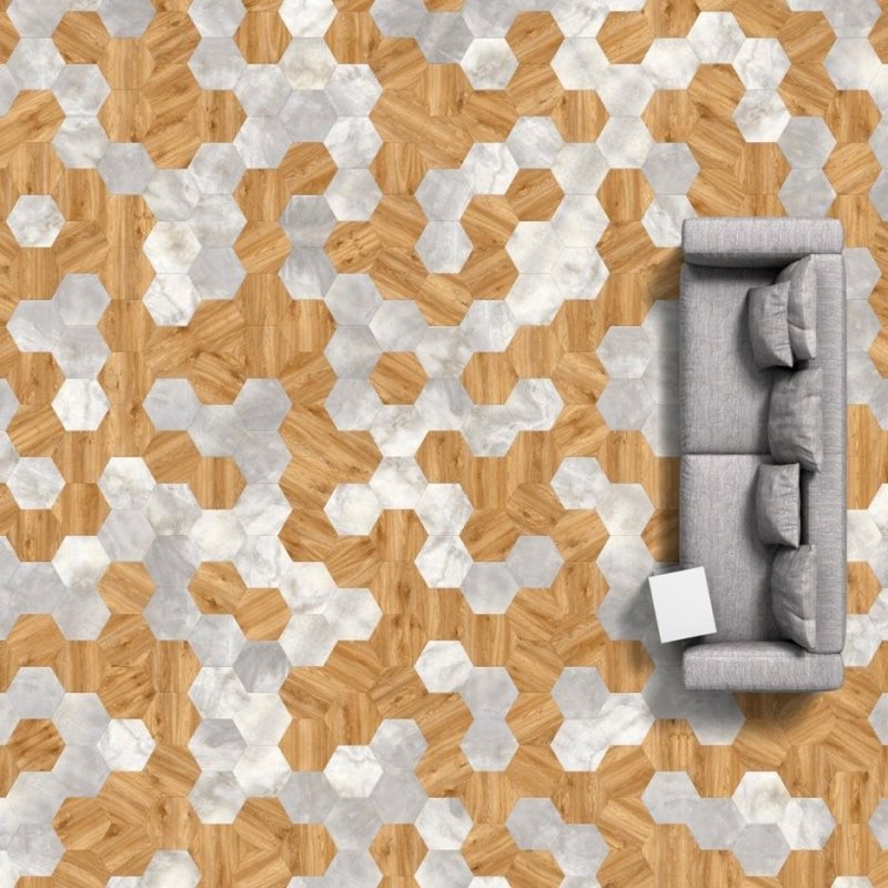 Виниловая плитка Big Hexagon 261 (452,64*392*2,5 мм) — купить в Благовещенске