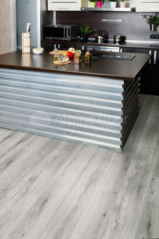 Замковая ПВХ плитка "Alpine Floor" Ясень Серый  (1220*183*4мм) — купить в Благовещенске