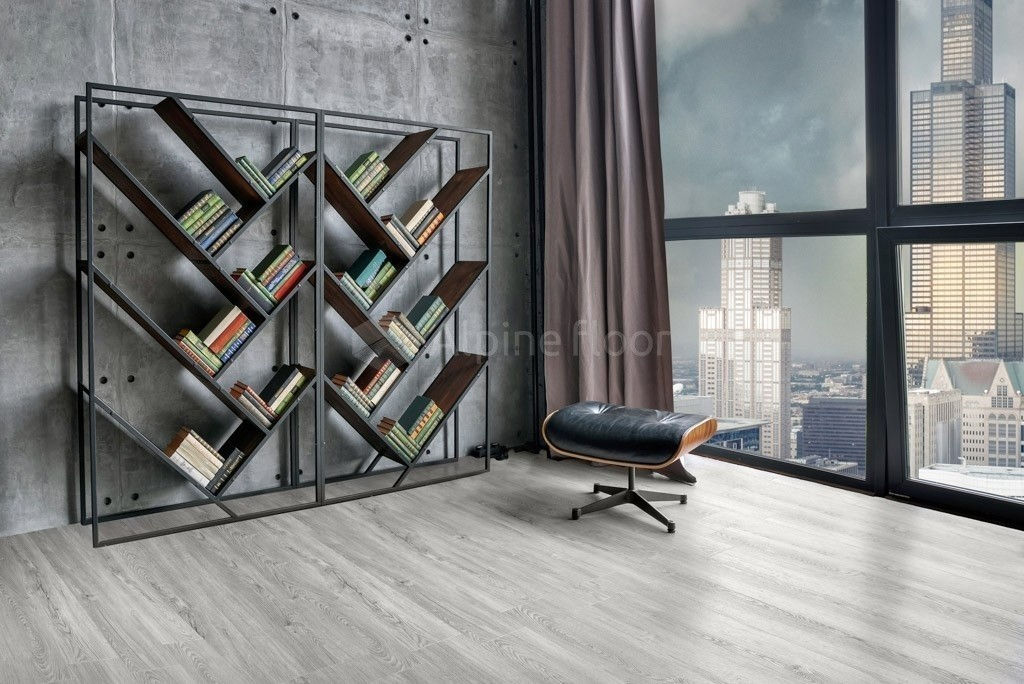 Замковая ПВХ плитка Секвойя Снежная  (1219*184*3,2мм) — купить в Благовещенске